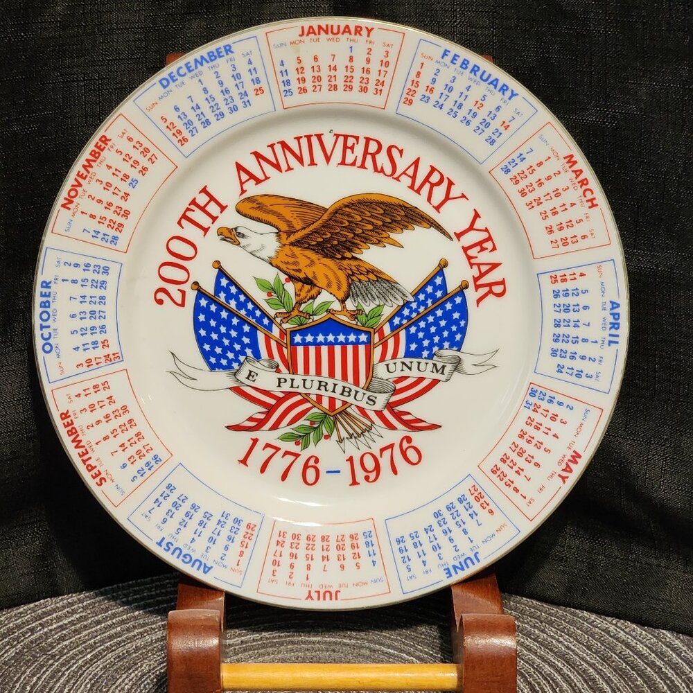 US 200th Anniversary Year Decorative Plate - VTG